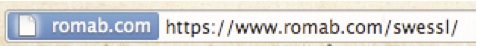 URL bar with ordinary SSL certificate